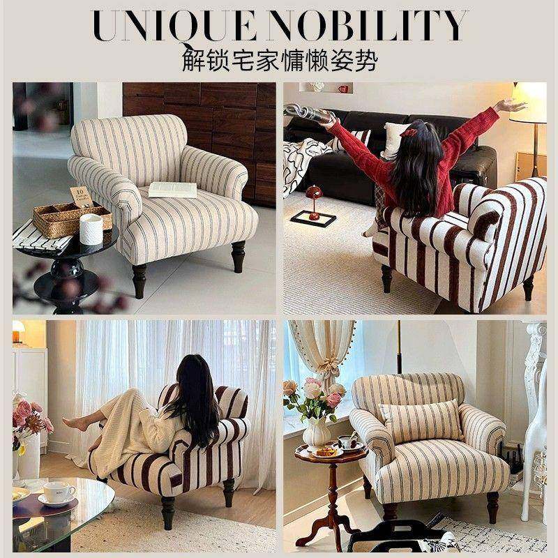 法式复古单人沙发椅中古风椅客民宿CUW棉麻背厅设计师款休闲靠老,电子元器件市场,其它元器件,淘宝优惠券,粉丝福利购,淘宝优惠卷