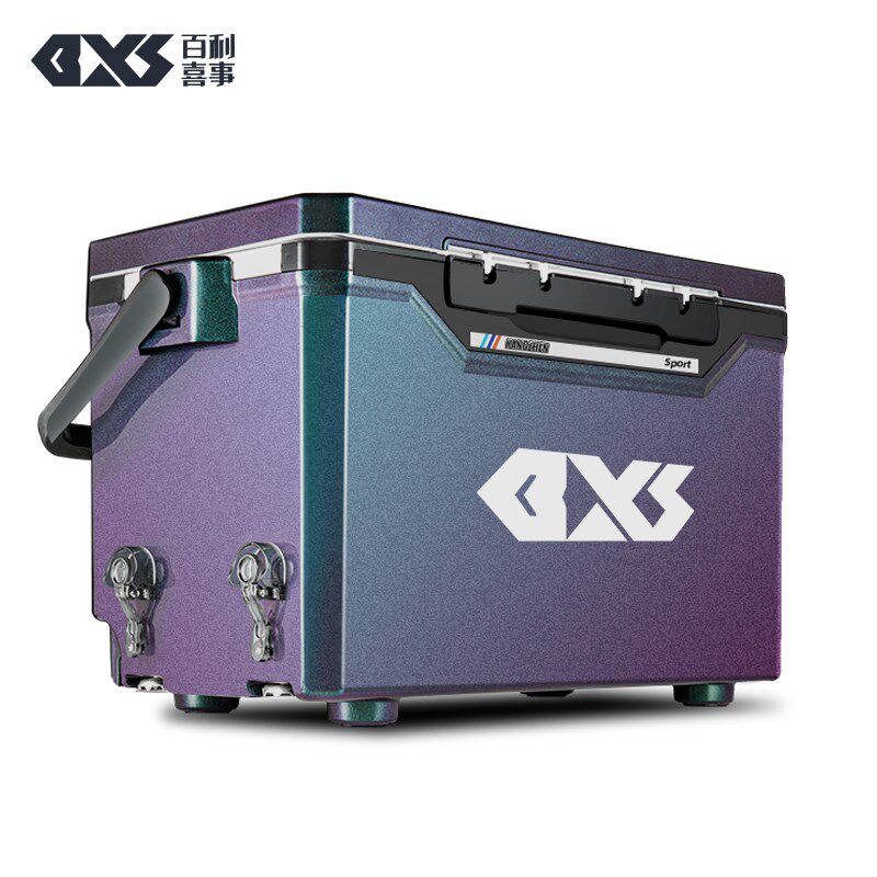 38L新款变色龙钓箱侧拉杆带轮野钓方形钓箱可升降全套配件烤漆