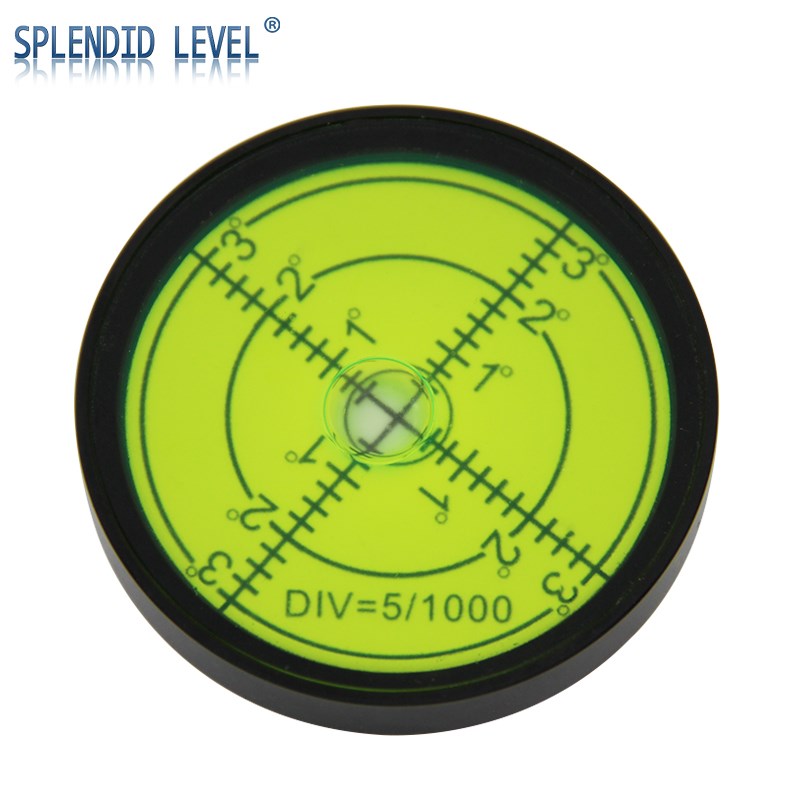 高精度万向水平泡010内刻线15分夜视金属圆形气泡水平仪水准器