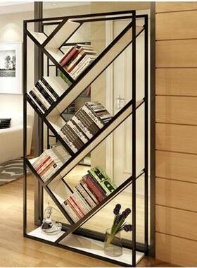 简约现代地铁书架客厅落复古多功能艺置架创意多层陈列展YIG示物