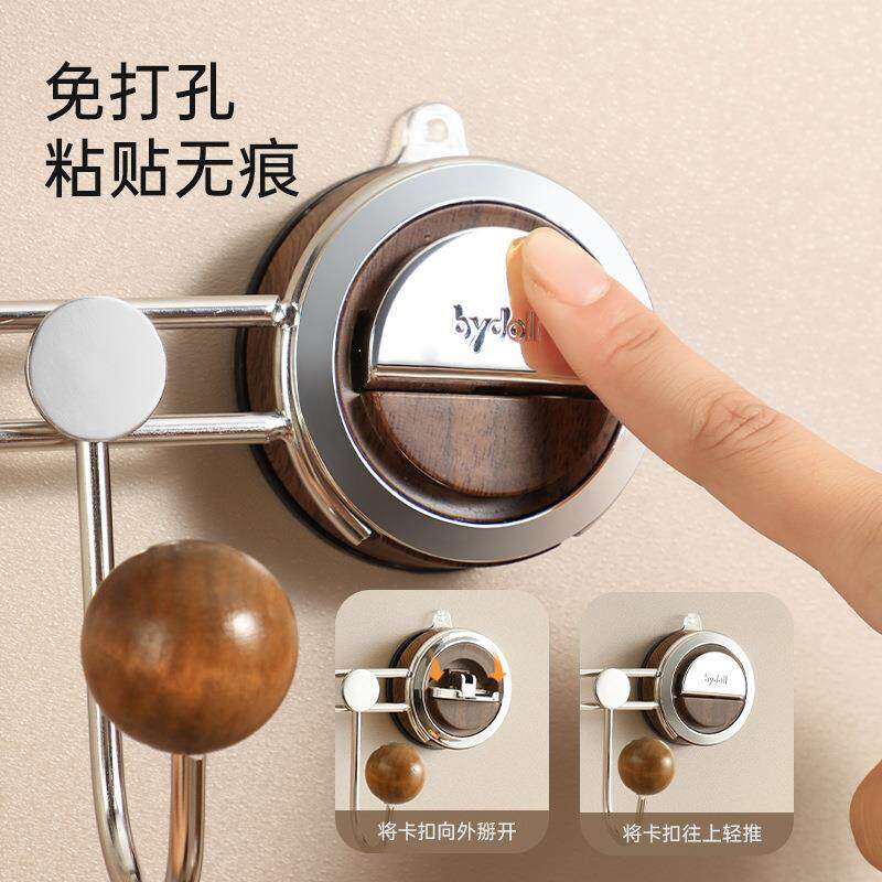 盘门后挂钩免打孔承钩重AL945818衣架入户门收纳挂壁挂置物吸架卧