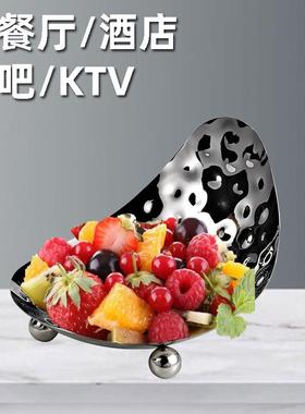 不锈钢锤点牛204角果凉盘自拉盘酒店宴会展示盆冷餐菜盘沙助餐展