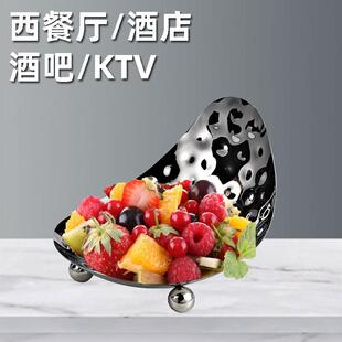 不锈钢锤点牛204角果凉盘自拉盘酒店宴会展示盆冷餐菜盘沙助餐展