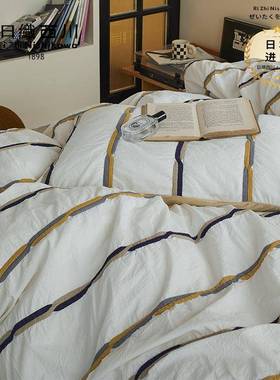 日式秋冬AB四件保暖套版474全棉花剪花提B版宝宝绒棉A加绒纯棉加