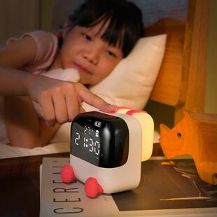 晨同学时钟灯静音意头闹钟智能学生电HGB子台钟小床伴睡充电小创