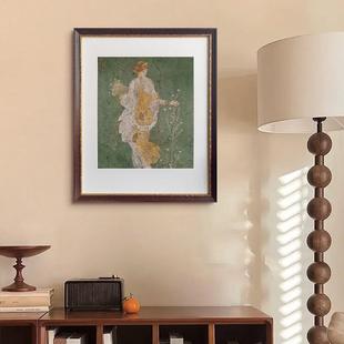 古庞芙贝城意式复古装实饰画花神罗拉岩板画软DRR装客厅餐边柜木