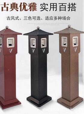 不锈外钢MUV烟灰柱室内落灰地立式垃圾烟灰桶户吸烟区灭烟蒂柱烟