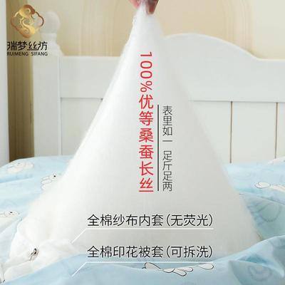 梦JZG丝桑蚕丝被母婴儿童坊a纯棉被套手工类被芯100桑蚕丝蚕瑞丝