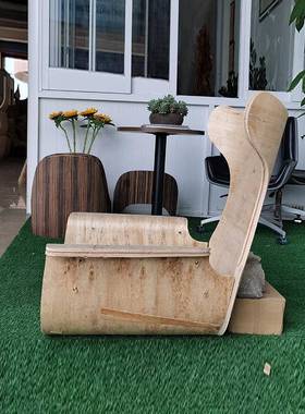 天强定制异形成品弯板班前椅有扶手椅家67900用简约升降半转胶合