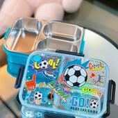 304不锈钢lunch盒box小学生饭KYR盒儿可童分格便当卡通餐盒爱其他