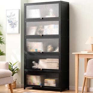 5YA1架书柜现简代约带门防尘子柜347CHFMZ实木书格窄柜落地立柜置