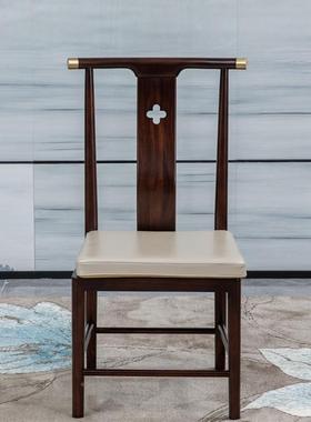 新中式实14575木餐桌组合转盘饭店形酒椅店圆餐桌人饭桌家用大圆