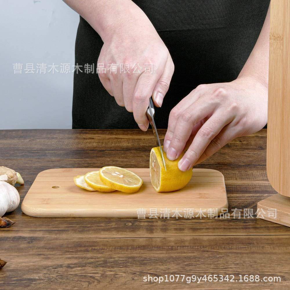 竹木板厨房菜板三件XGK切套露营便砧携面板熟托盘食点心切菜板分