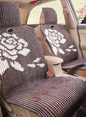 LYZD麻牡575彩花系车列手编汽坐垫新款冰丝座垫座套内饰丹用品