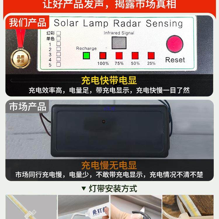 太款外阳能灯带户防水超亮线条YMX-K1-C灯庭院别墅花园阳台氛新围