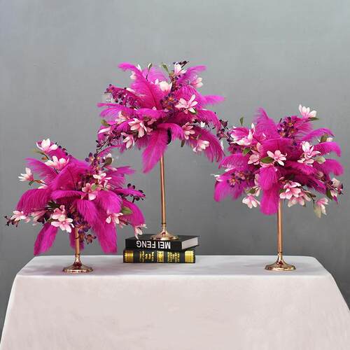 面羽热卖红毛桌TB676112花仿真花假花网酒店ktv餐厅摆台花桌装饰