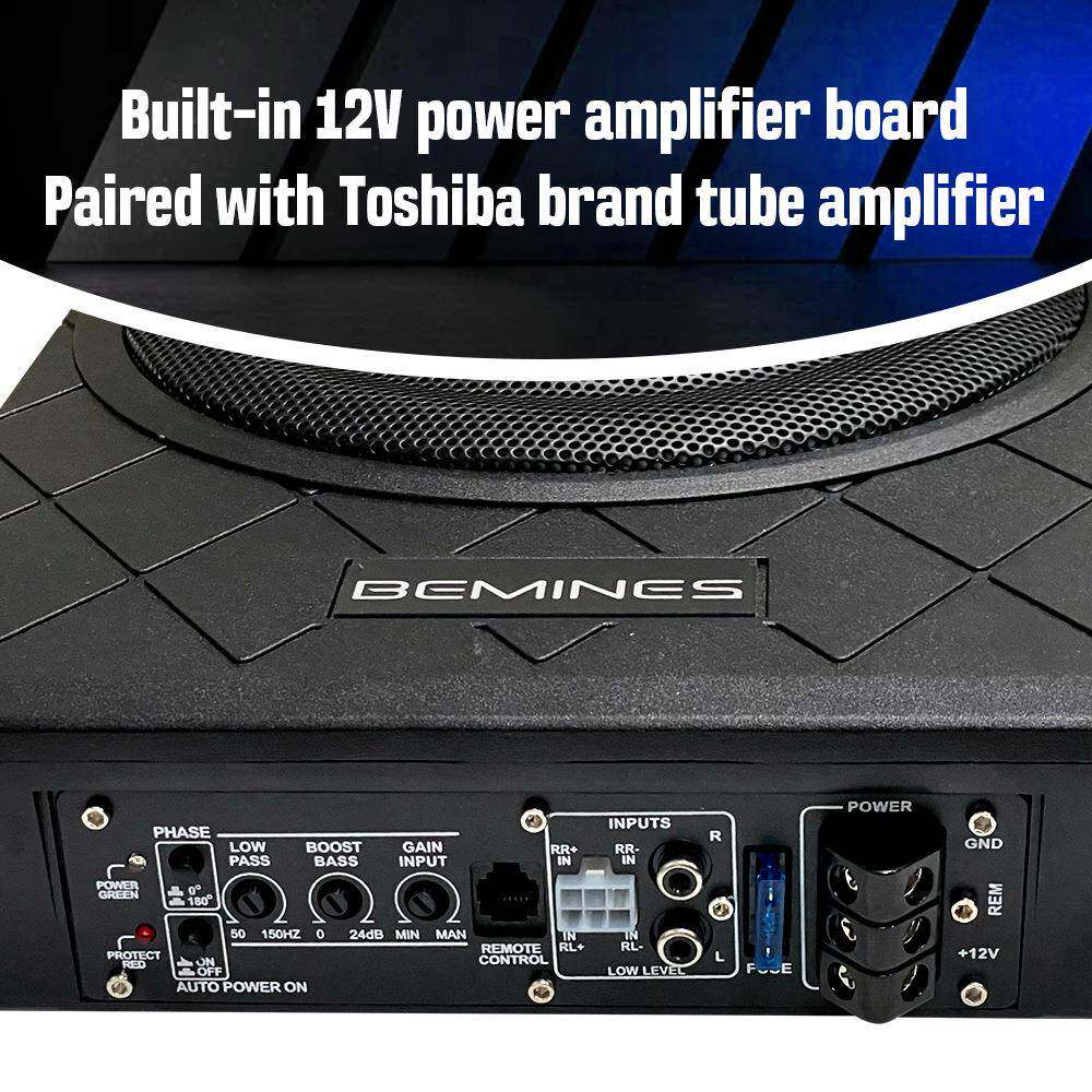 8寸10寸音汽车低座炮有源超薄重低音扬声器/12VBS80C/BS椅炮
