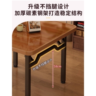 折叠正方形桌子四方桌牌桌小户型家用美式复古风可折叠餐桌不占地
