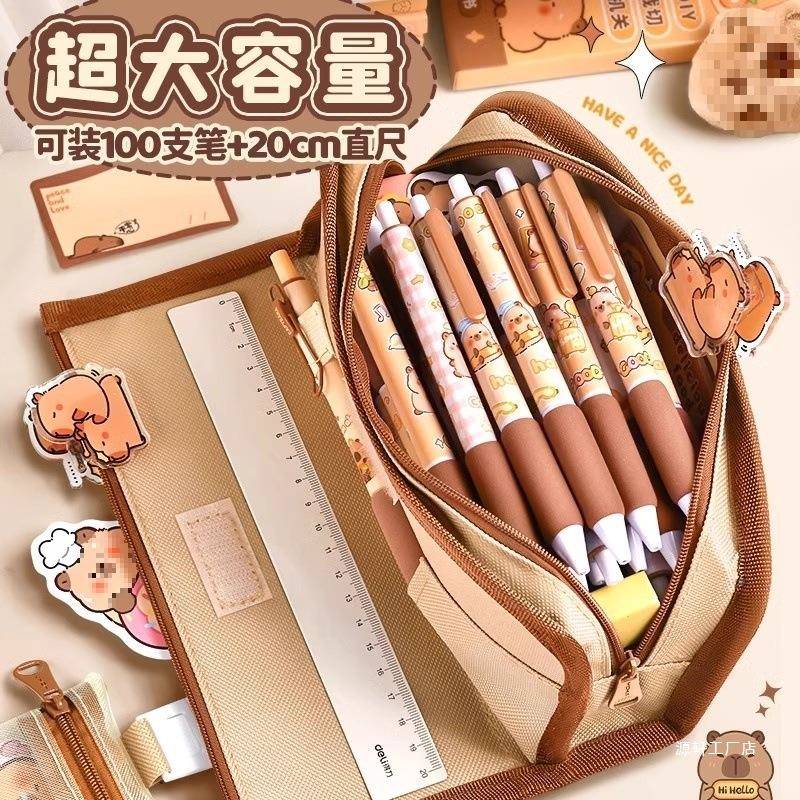 卡皮巴拉笔袋女孩学生2025年玩具343生男文具盒大女容量新款小孩