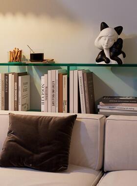 FUO亚克力墙客厅电动发后置物架靠收纳书架卧室超窄夹壁缝沙窄架