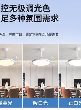 餐厅灯LED风CXP扇灯简吊约超薄扇灯隐形静音眼护厅电扇一客体吸顶