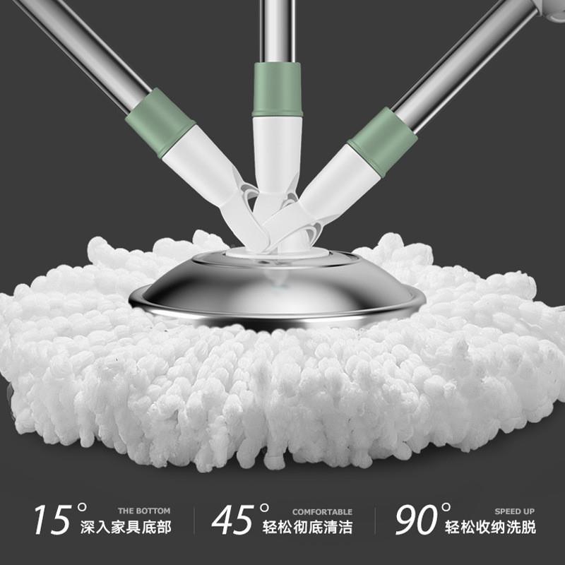 家用旋转把桶免手洗懒人吸水替拖布干拖湿瓷拖砖木地板215换一净