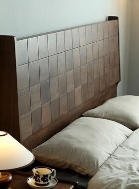 北美黑胡式木床实木悬浮床现代QCI简约全日原木樱桃木榻榻米桃双