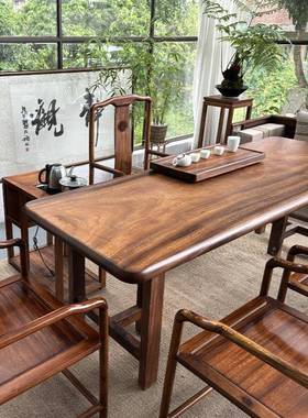 新中桃木实木罗汉床茶YFB桌椅组合阳台客厅式家茶用茶几办胡公室