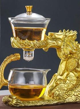 创硼意高蒸硅磁吸QWT出花水玻璃茶壶家用茶茶壶办公黑茶普洱泡茶