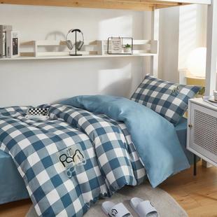 4支0斜纹1337水洗棉系列2学生子床三件CDX套四件套上下铺架床笠款