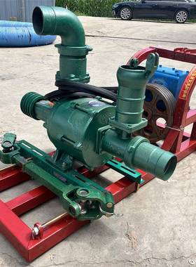 拖拉机后悬挂程带高压喷灌泵吸47610米微喷滴灌带盘转机