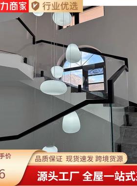 大利墅挑高loft复式餐厅吧台公寓中空意挑高客楼别梯吊厅灯95059