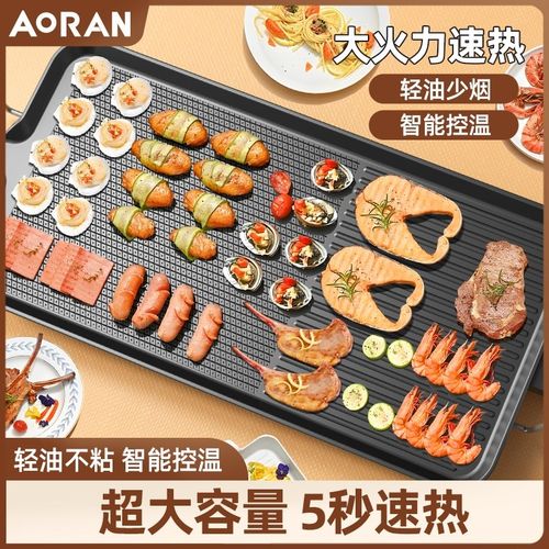 电烧烤炉家用不粘多功能电烤盘电烤炉韩式烤肉机铁板烧烤盘煎烤锅