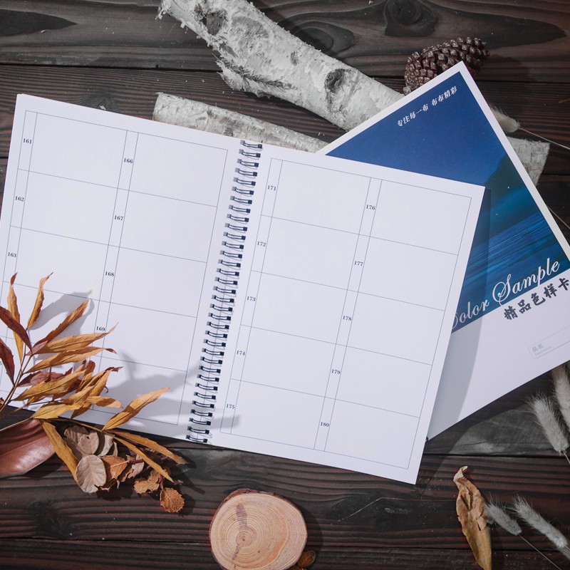 精品色样卡 中性面料样卡 纺织样品卡 铁线圈装样册 通用样本 1格