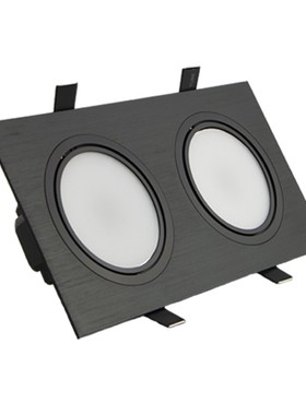 长方形黑色筒灯单头头LED格栅灯COB头筒灯方黑色斗豆胆灯射灯