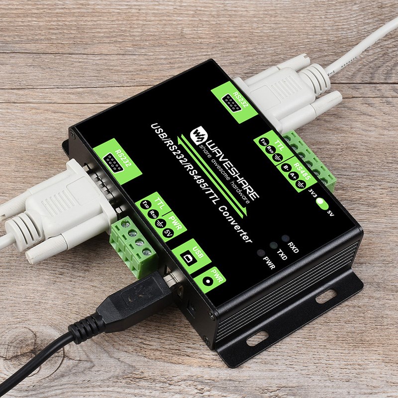 微雪工业级USB/TTL/RS232/85多串口 隔离 互通互转模块 usb转ttl