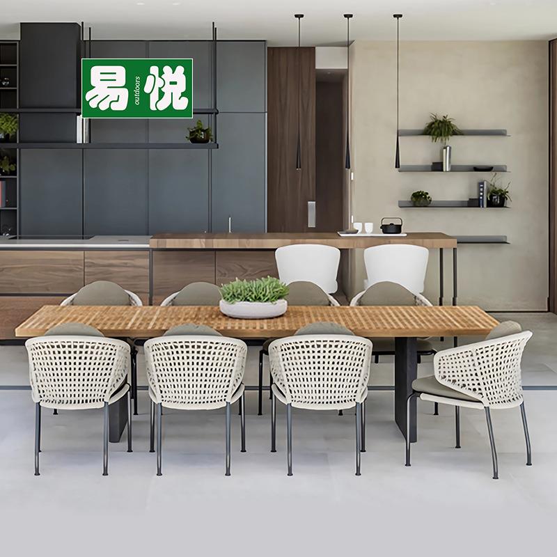户外庭院桌椅台高档室外DCY露餐防水防晒闲休藤椅别墅阳台藤编桌