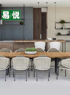 户外庭院桌椅台高档室外DCY露餐防水防晒闲休藤椅别墅阳台藤编桌