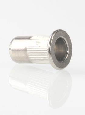 3纹-M12平头竖拉铆螺OBF母304不M锈工钢滚花铆接通孔螺母厂现货