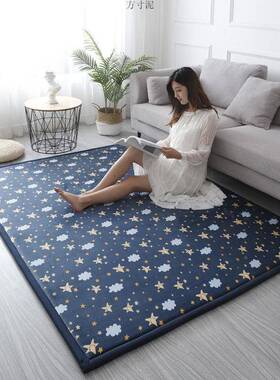 行加厚爬毯珊瑚VUG绒地榻榻米垫卧室客厅飘窗地毯宝宝防摔垫可厂