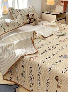 纯棉床盖单件全棉榻榻专用绗缝三层四加床单床厚罩三件XOB套米季