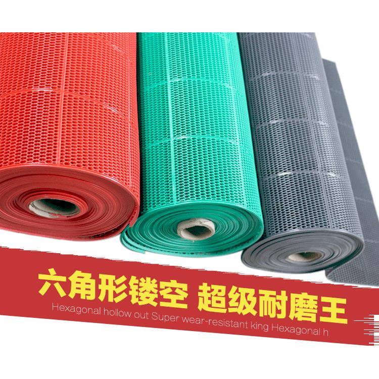浴室防滑澡堂pvc六角垫00598卷可材洗地手厨房走廊板过道地间垫裁
