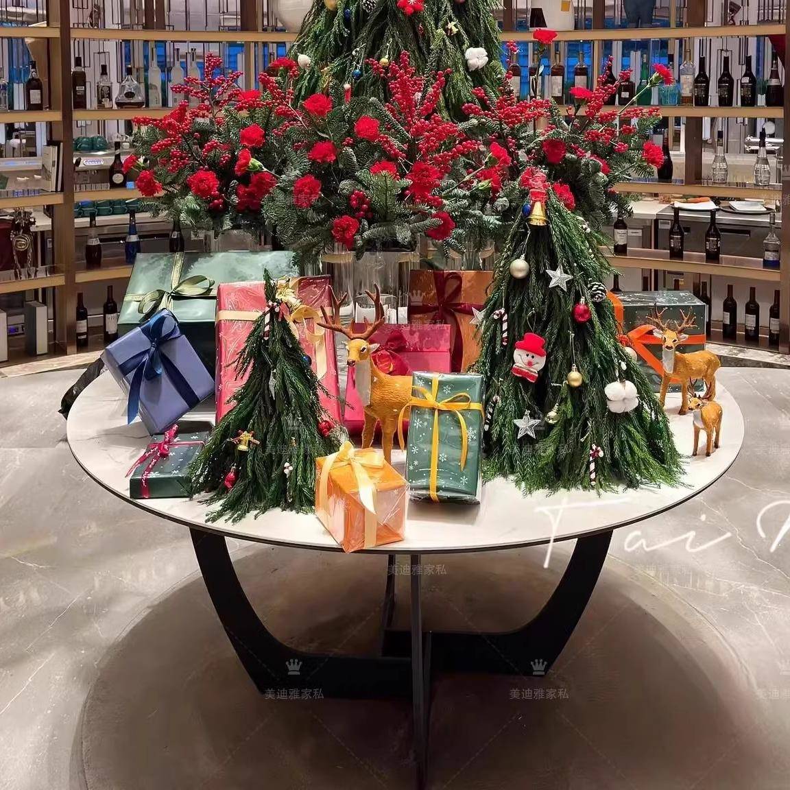 酒店大厅景台圆桌楼处装饰大摆售台KTV大堂端置物花台艺GHN术风水