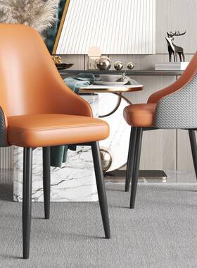 意式店餐厅小餐椅家CSE用轻奢现代简约户型靠背椅闲洽谈铁艺酒凳