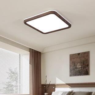 客桃厅灯大厅灯中古风胡新木443色中式 餐厅吊灯卧室吸顶主灯中山