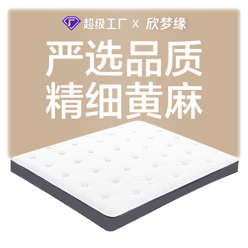 乳胶黄麻棕垫硬老人儿童护脊床垫高箱床榻榻米垫薄1.8m双面可拆