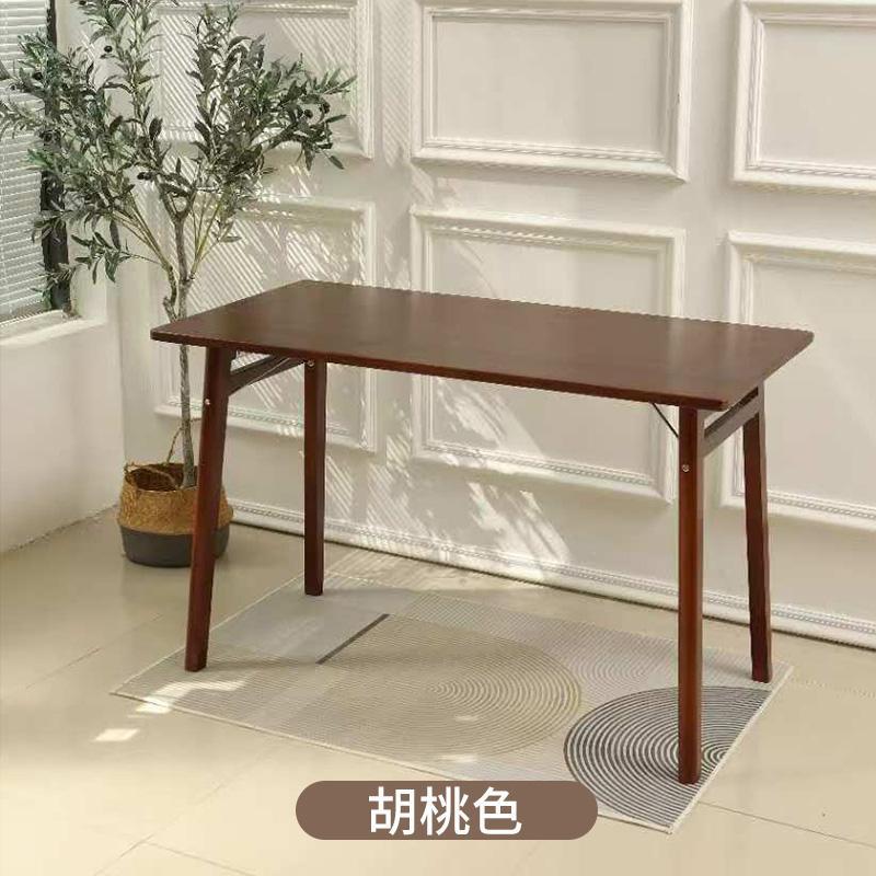 纯实木折叠桌书桌写字桌家用餐桌长方桌饭桌学习桌小B^t