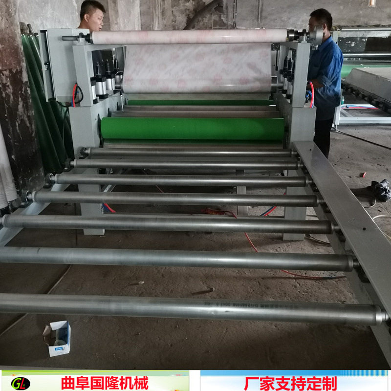 木饰面肤感板热胶平贴机
