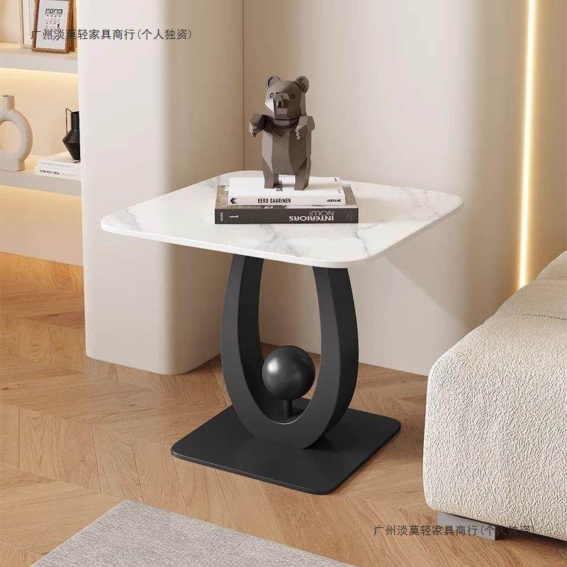 板茶几小桌子移动形沙发边几客可厅阳PUS台方圆桌床头柜置物岩架