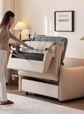 单人高发沙床端0带床垫可折叠客厅多RIT功能两用小户型阳台书房22